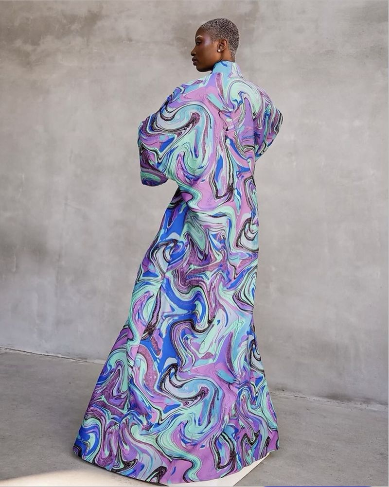 Fashion — colorful printed robe